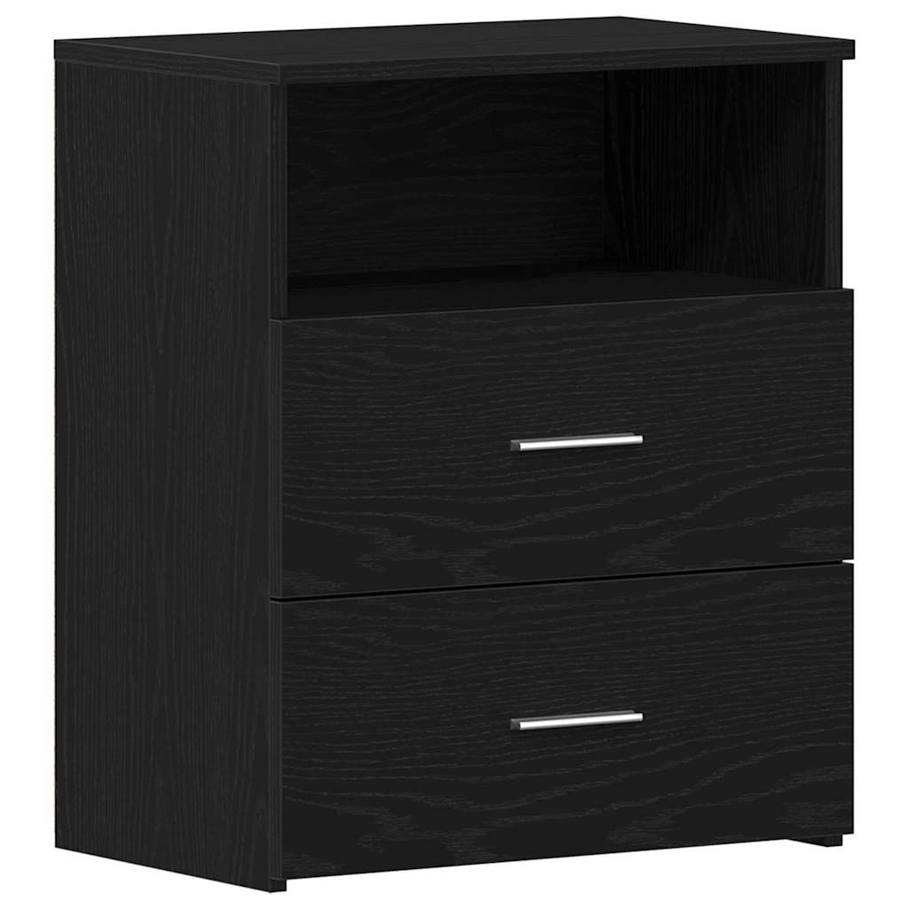 vidaXL Szafka Nocna z szufladą 2 pcs Czarny Dąb 50 x 32 x 60cm