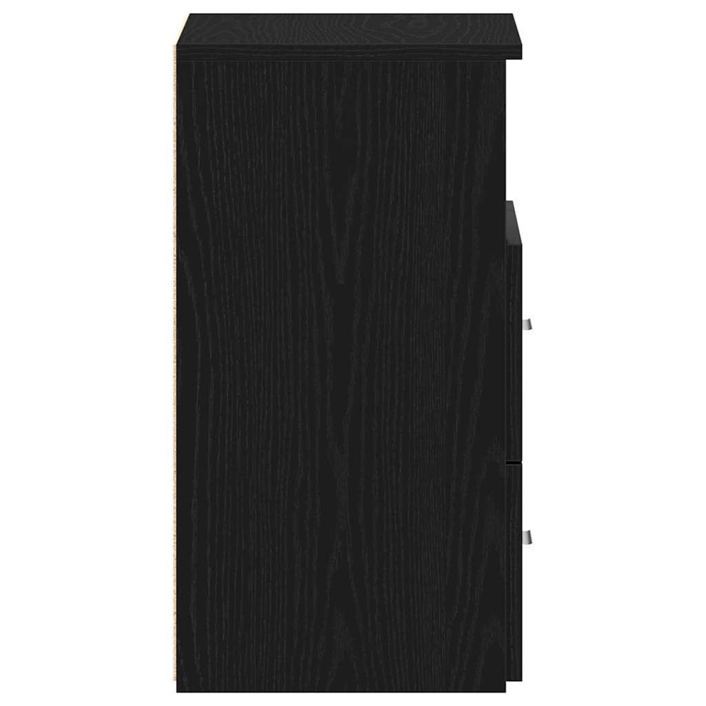 vidaXL Szafka Nocna z szufladą 2 pcs Czarny Dąb 50 x 32 x 60cm