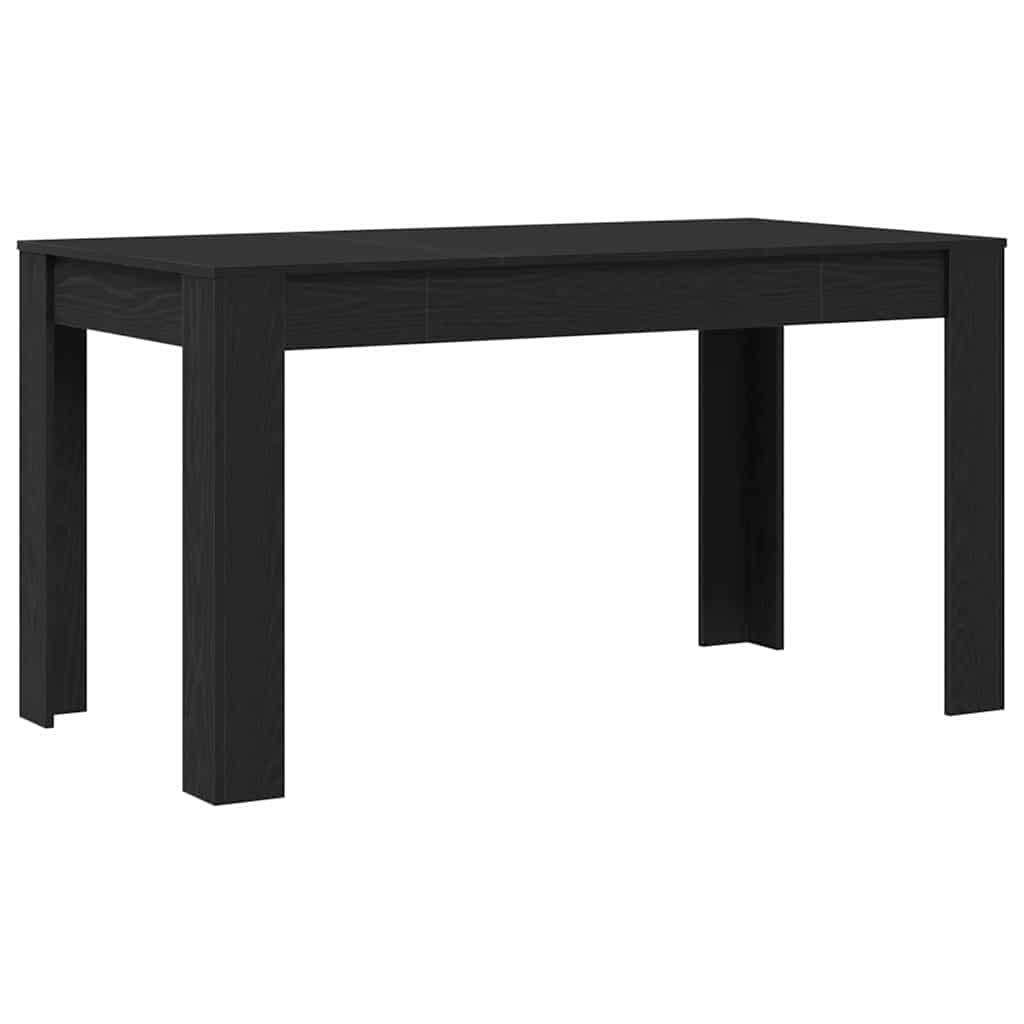 vidaXL Stół jadalny Czarny dąb 140 x 74,5 x 76 cm Drewno inżynieryjne