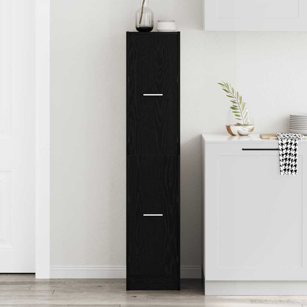 vidaXL Szafka apteczna dąb czarny 30x41x144,5 cm Drewno konstrukcyjne