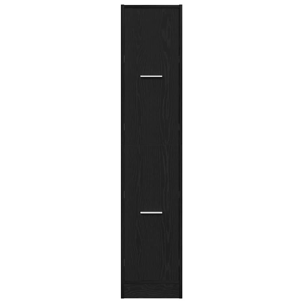 vidaXL Szafka apteczna dąb czarny 30x41x144,5 cm Drewno konstrukcyjne