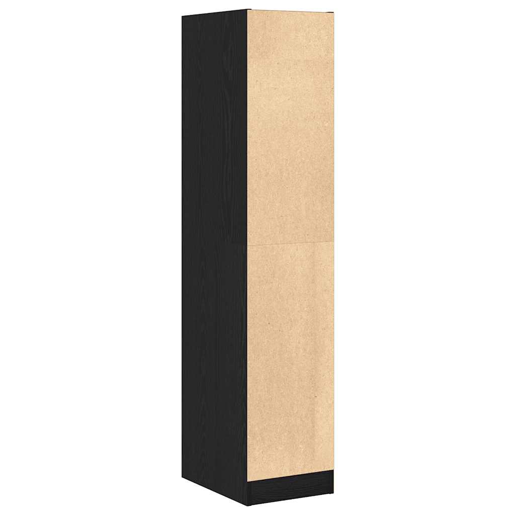 vidaXL Szafka apteczna dąb czarny 30x41x144,5 cm Drewno konstrukcyjne