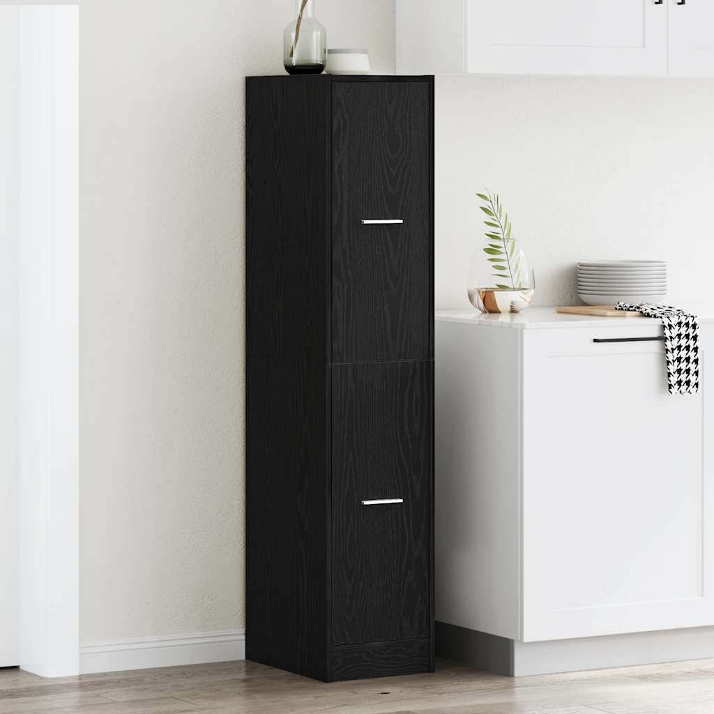 vidaXL Szafka apteczna dąb czarny 30x41x144,5 cm Drewno konstrukcyjne