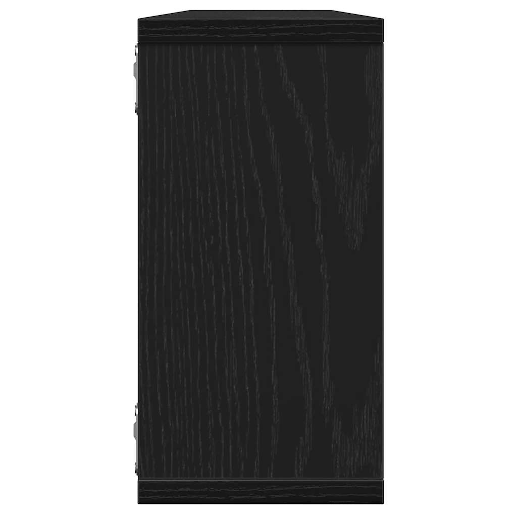 vidaXL Półki ścienne sześcienne 4 szt. Czarny dąb 100x15x30 cm