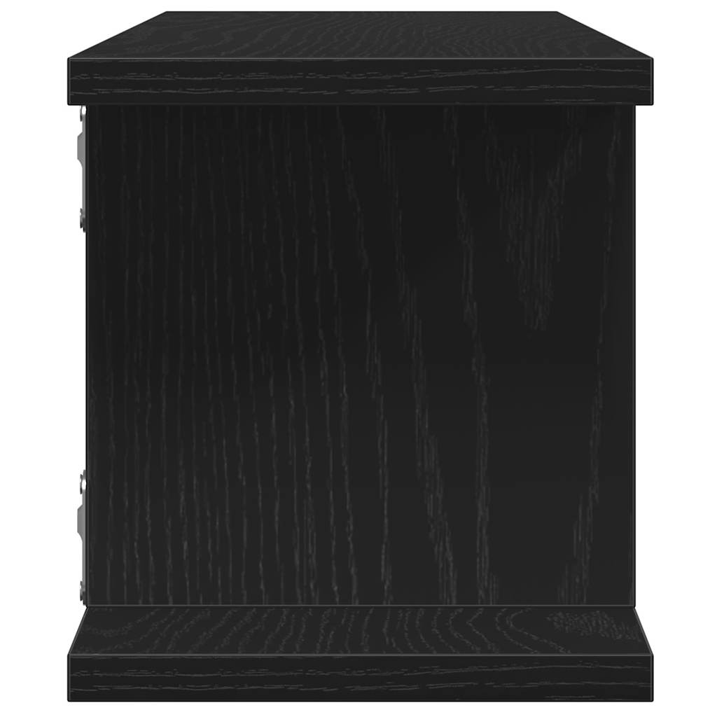 vidaXL Półki ścienne 2 szt. Dąb czarny 75x18x20 cm Drewno klejone