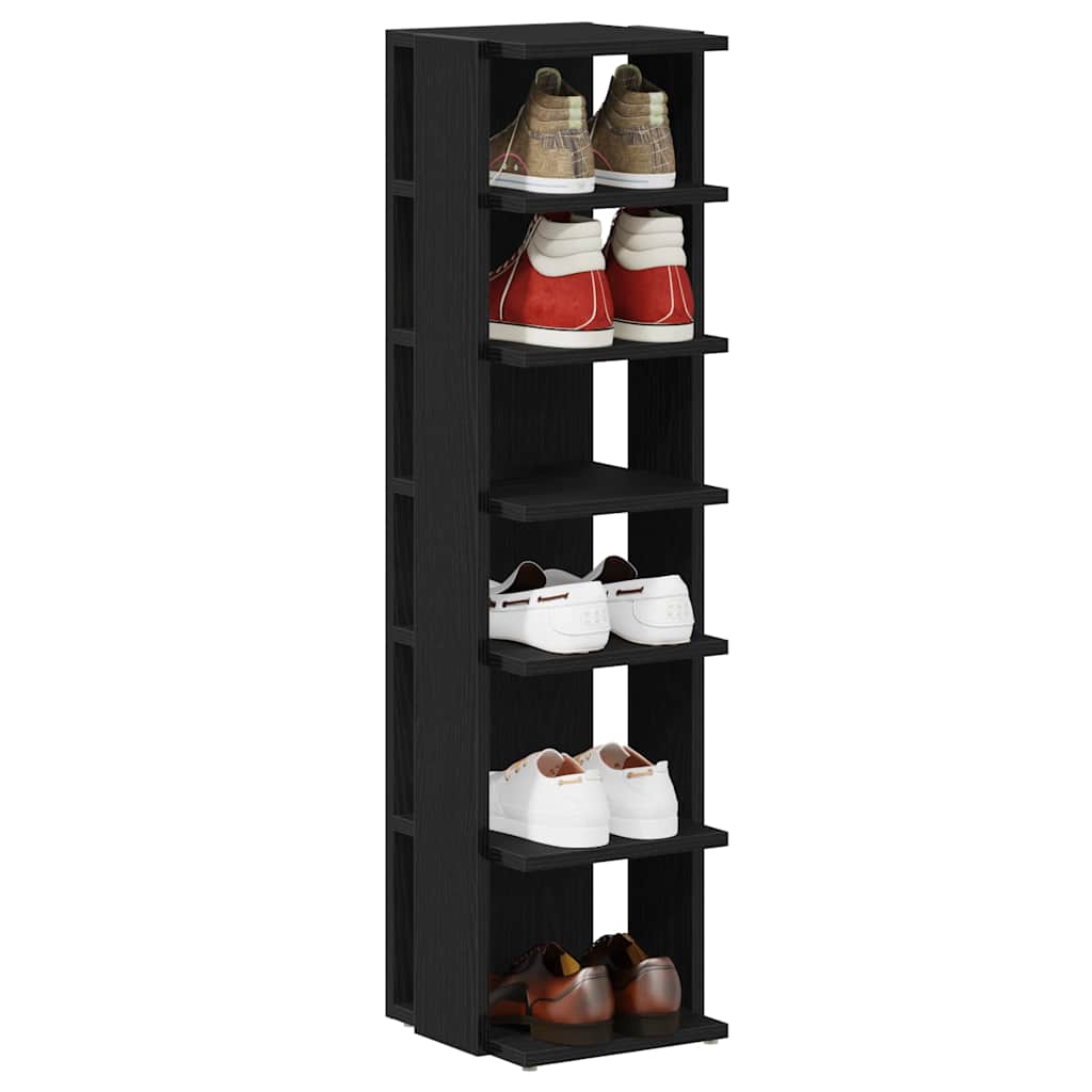 vidaXL Szafka na buty, czarny dąb, 25x27x102 cm