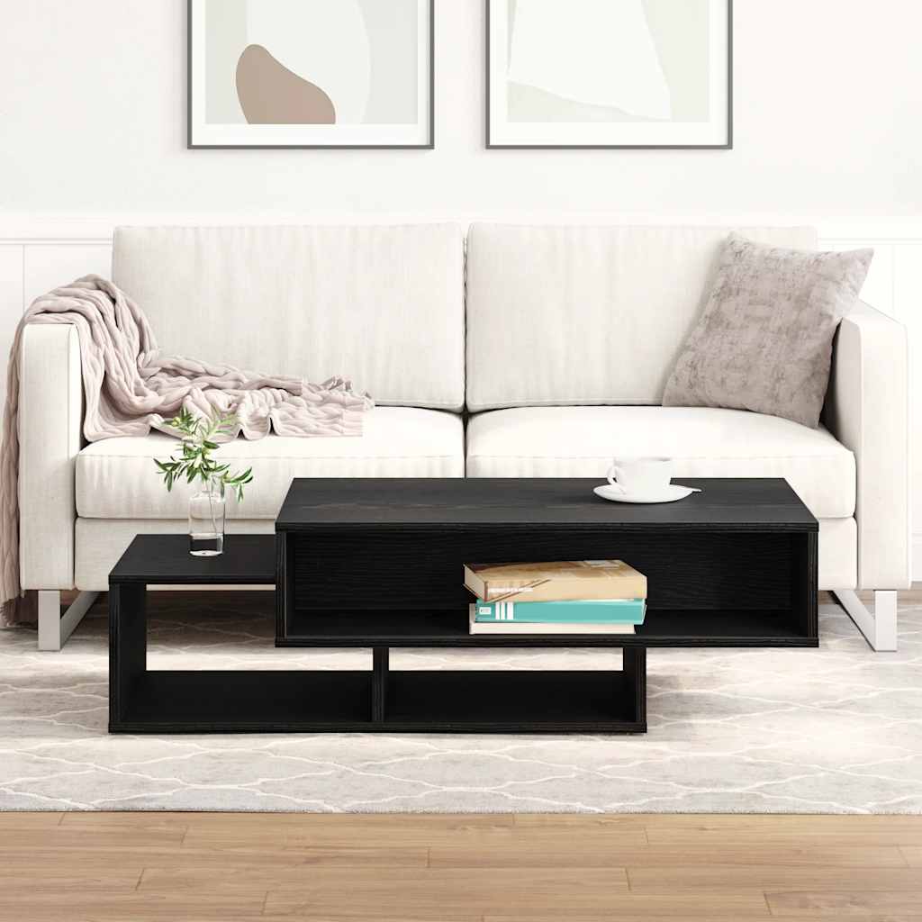 vidaXL Stolik kawowy, czarny dąb, 105x55x32 cm materiał drewnopochodny