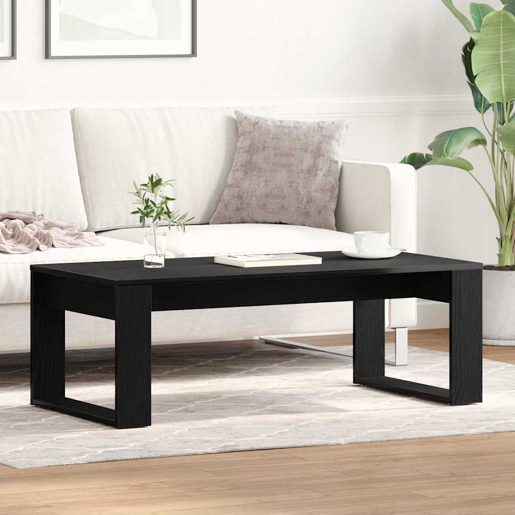 vidaXL Stolik kawowy Czarny Dąb 102 x 50 x 35 cm