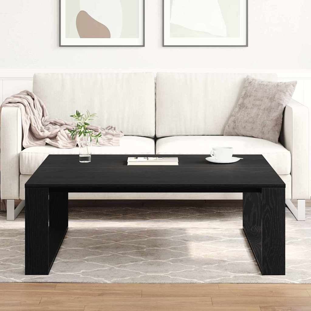 vidaXL Stolik kawowy Czarny Dąb 100 x 100 x 35 cm