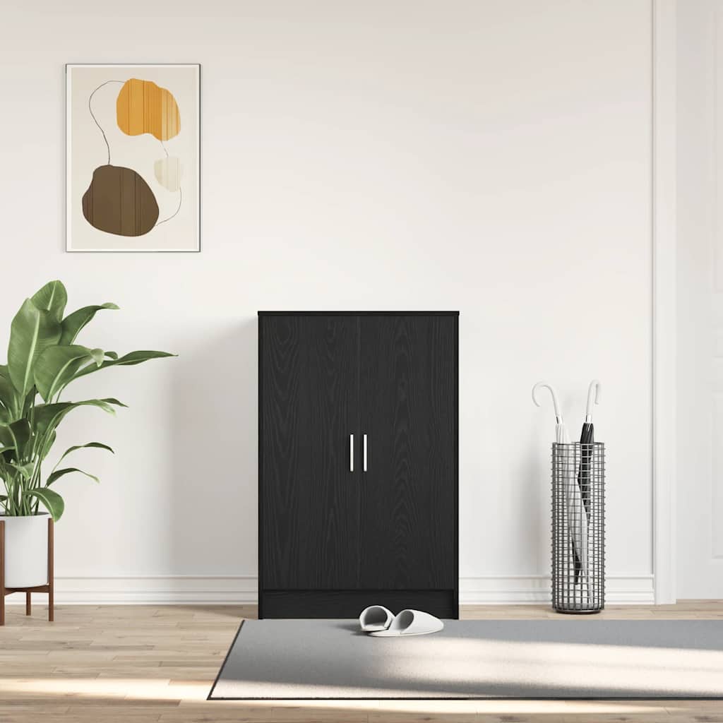 vidaXL Szafka na buty, czarny dąb, 60x35x92 cm materiał drewnopochodny