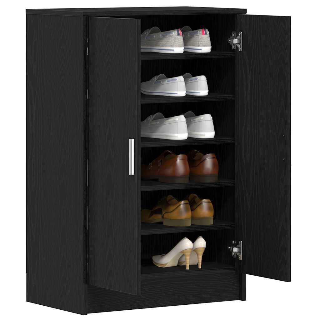 vidaXL Szafka na buty, czarny dąb, 60x35x92 cm materiał drewnopochodny