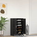 vidaXL Szafka na buty, czarny dąb, 60x35x92 cm materiał drewnopochodny