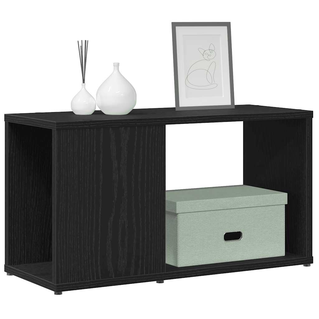 vidaXL Szafka RTV, czarny dąb, 60x24x32 cm, materiał drewnopochodny