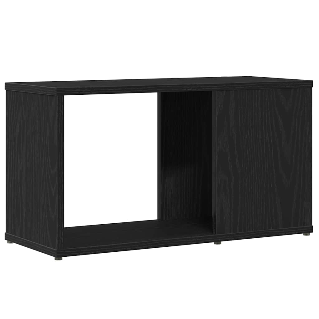 vidaXL Szafka RTV, czarny dąb, 60x24x32 cm, materiał drewnopochodny
