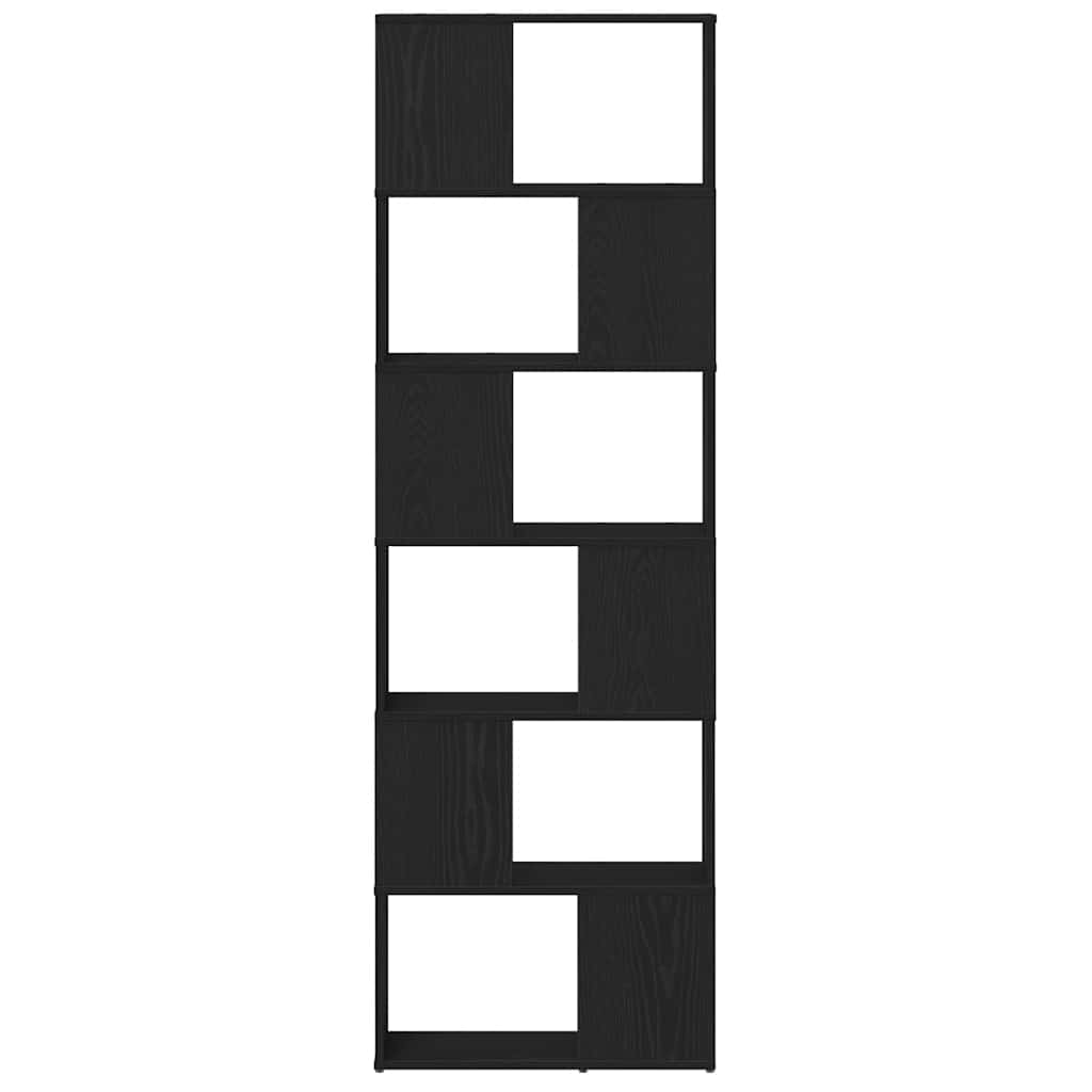 vidaXL Regał na książki/przegroda, czarny dąb, 60x24x186 cm