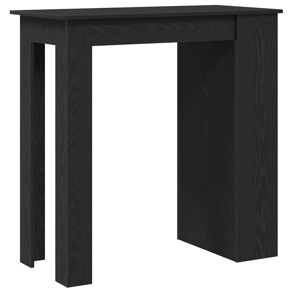 vidaXL Stolik barowy z półkami, czarny dąb, 102x50x103,5 cm