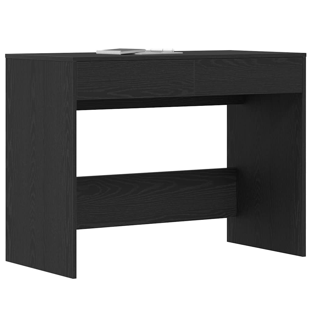 vidaXL Biurko, czarny dąb, 101x50x76,5 cm, materiał drewnopochodny
