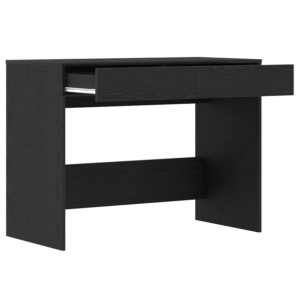 vidaXL Biurko, czarny dąb, 101x50x76,5 cm, materiał drewnopochodny