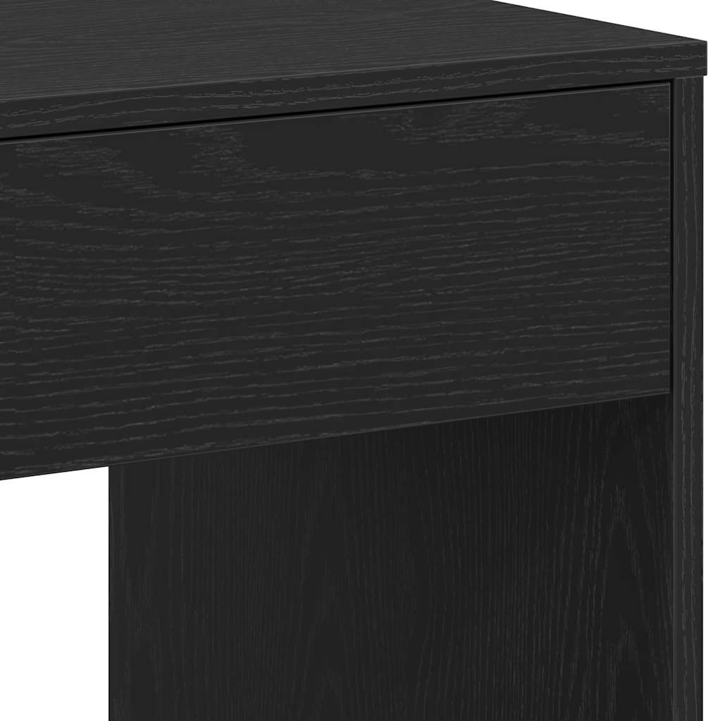 vidaXL Biurko, czarny dąb, 101x50x76,5 cm, materiał drewnopochodny