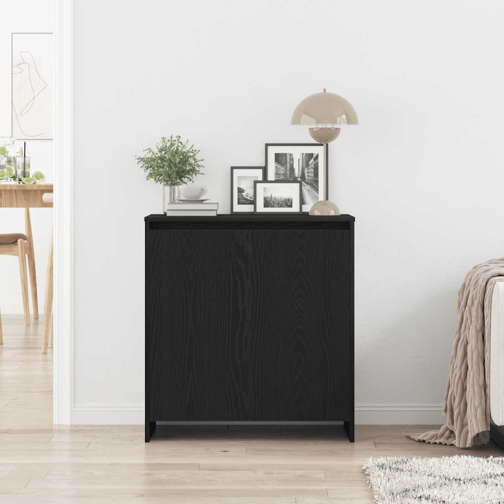 vidaXL Komoda Czarny Dąb 70x41x75 cm Drewno klejone
