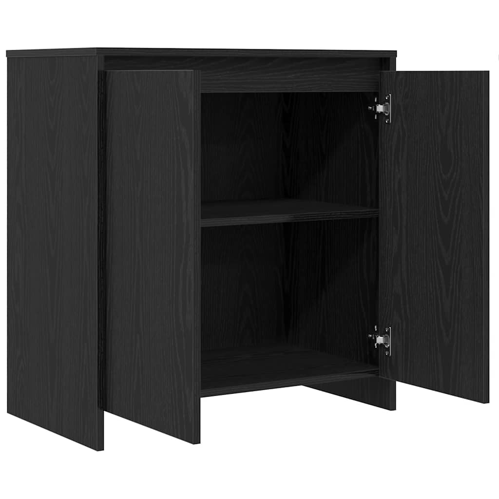 vidaXL Komoda Czarny Dąb 70x41x75 cm Drewno klejone