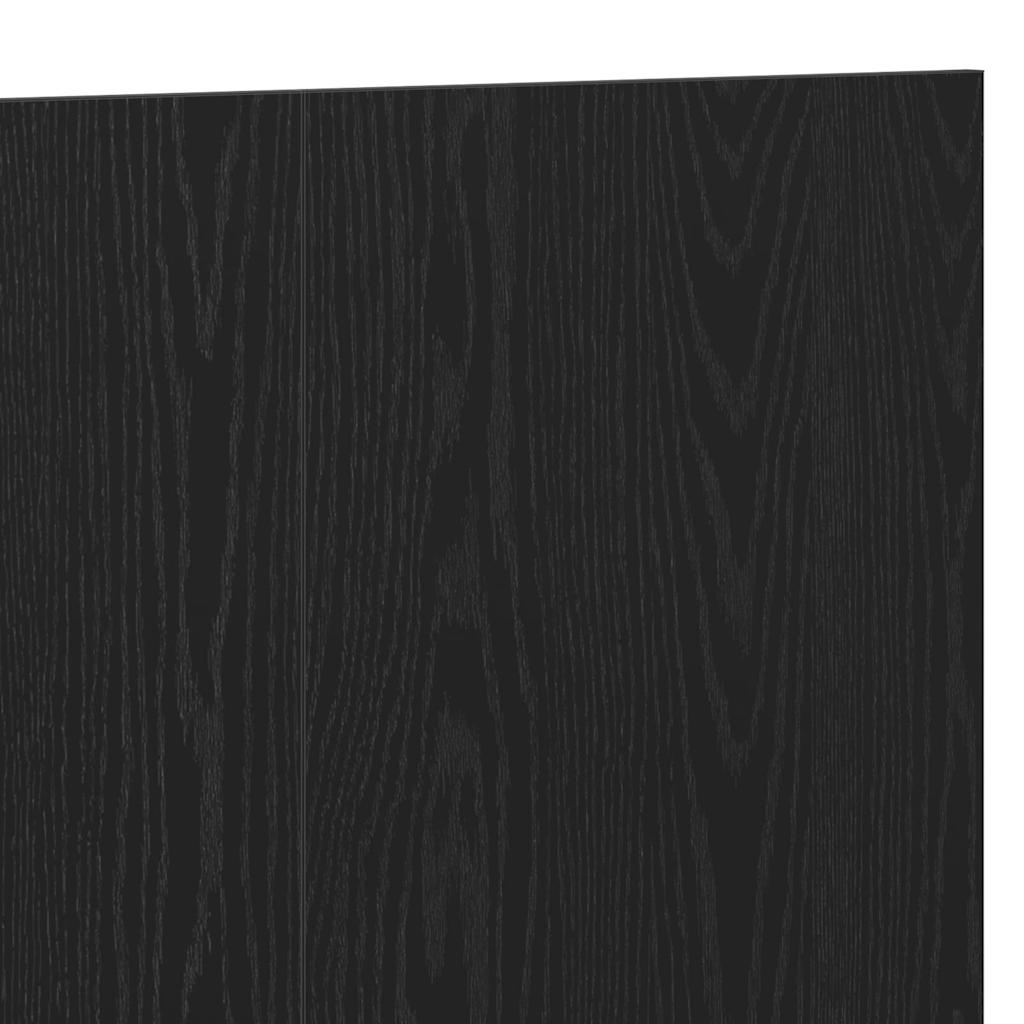 vidaXL Wezgłowie łóżka Z zagłówkiem Czarny Dąb 160 x 1.5 x 80.5 cm