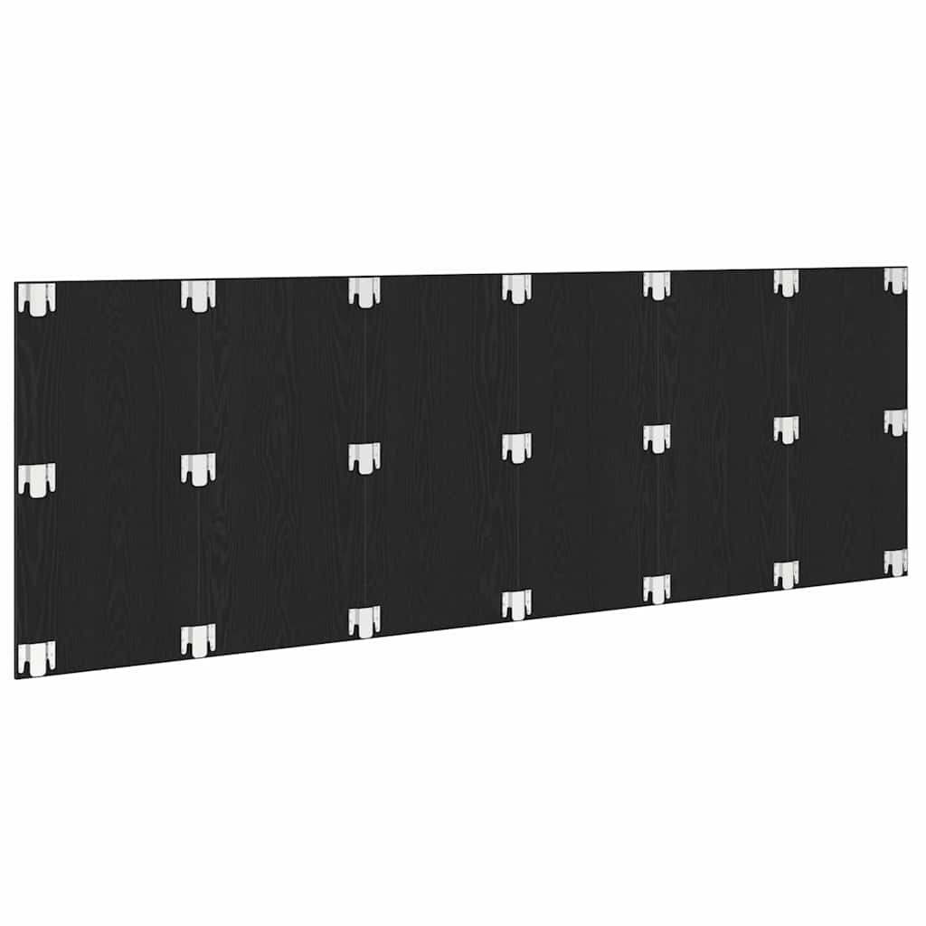 vidaXL Wezgłowie łóżka Z zagłówkiem Czarny Dąb 160 x 1.5 x 80.5 cm
