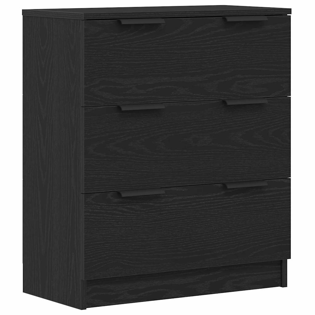 vidaXL Bufet Czarny Dąb 60 x 30 x 70 cm Materiał drewnopochodny
