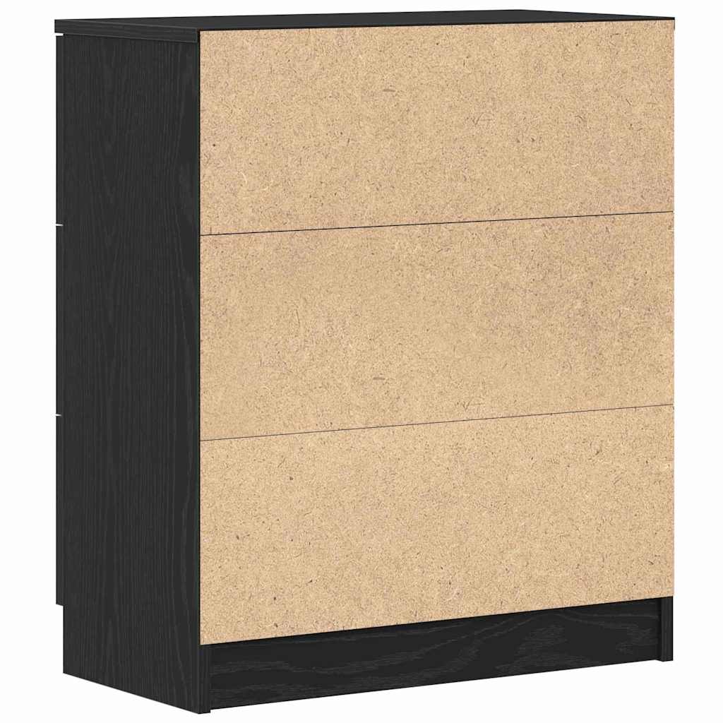 vidaXL Bufet Czarny Dąb 60 x 30 x 70 cm Materiał drewnopochodny