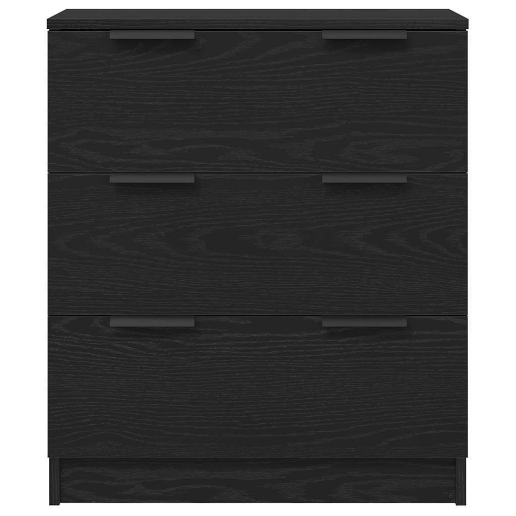vidaXL Bufet Czarny Dąb 60 x 30 x 70 cm Materiał drewnopochodny