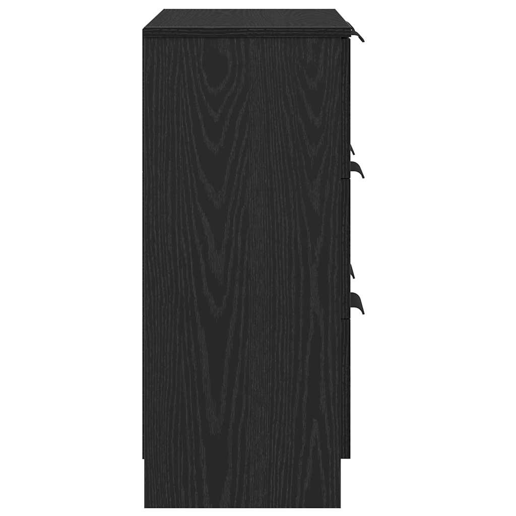 vidaXL Bufet Czarny Dąb 60 x 30 x 70 cm Materiał drewnopochodny