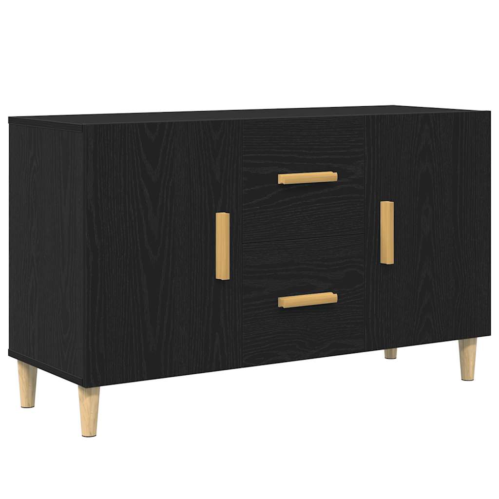 vidaXL Komoda, czarny dąb, 100x36x60 cm, materiał drewnopochodny