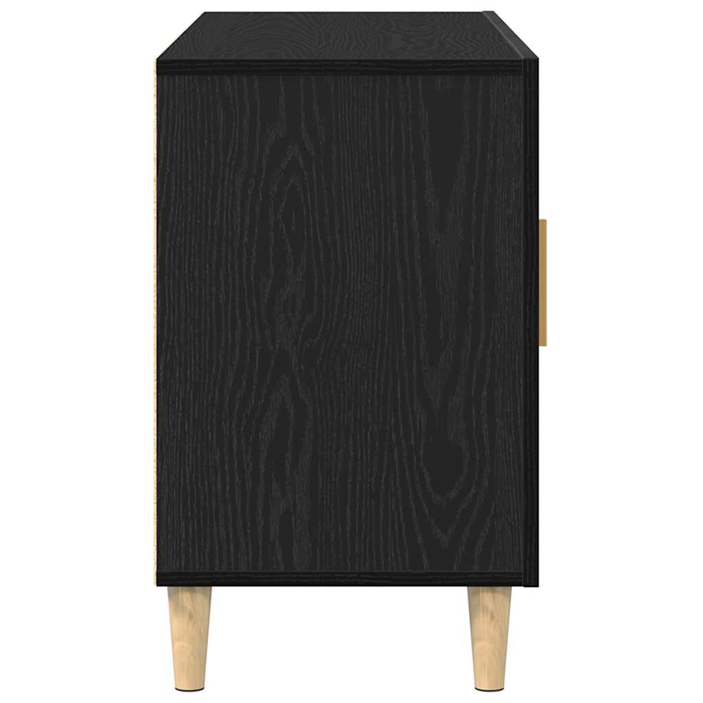 vidaXL Komoda, czarny dąb, 100x36x60 cm, materiał drewnopochodny