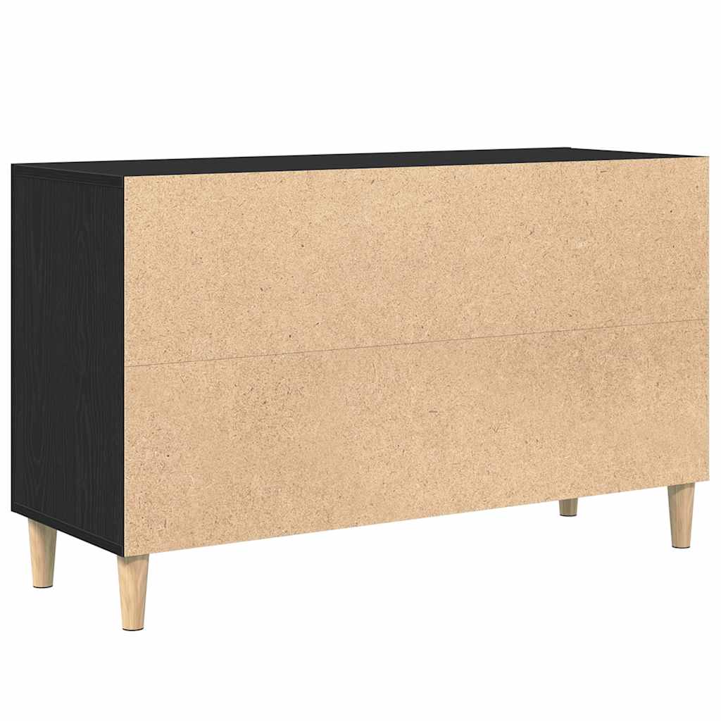 vidaXL Komoda, czarny dąb, 100x36x60 cm, materiał drewnopochodny