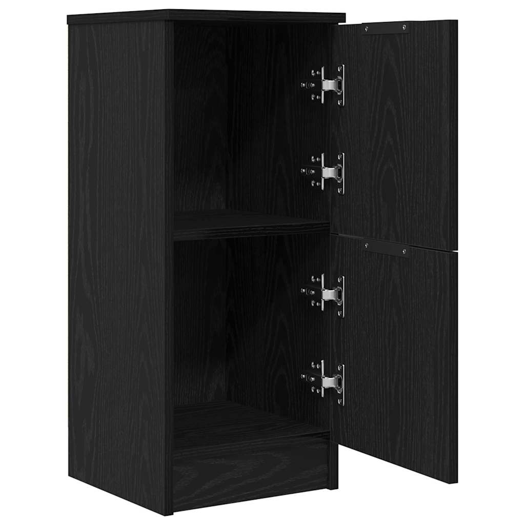 vidaXL Bufet Czarny Dąb 30 x 30 x 70 cm Materiał drewnopochodny