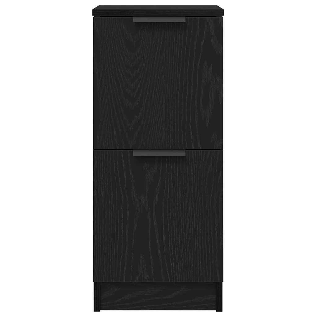 vidaXL Bufet Czarny Dąb 30 x 30 x 70 cm Materiał drewnopochodny