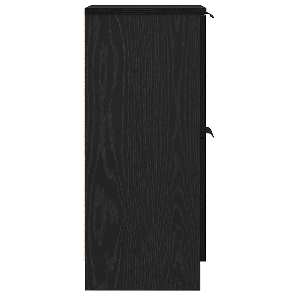vidaXL Bufet Czarny Dąb 30 x 30 x 70 cm Materiał drewnopochodny