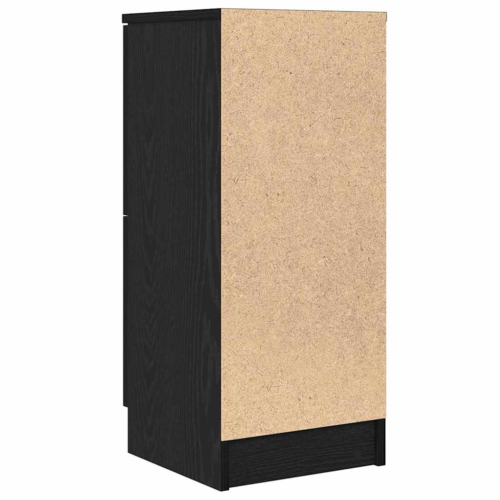vidaXL Bufet 2 pcs Czarny Dąb 30 x 30 x 70 cm Materiał drewnopochodny