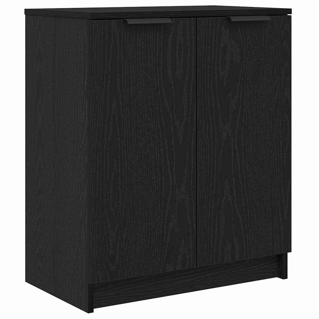 vidaXL Szafka na buty z półką z drzwiami Czarny Dąb 59 x 35 x 70 cm