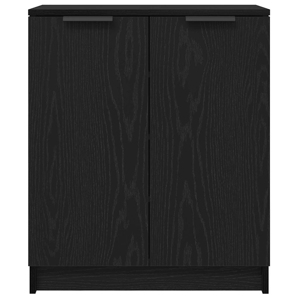vidaXL Szafka na buty z półką z drzwiami Czarny Dąb 59 x 35 x 70 cm