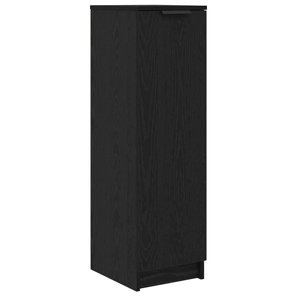 vidaXL Szafka na buty z półką z drzwiami Czarny Dąb 29,5 x 35 x 101 cm