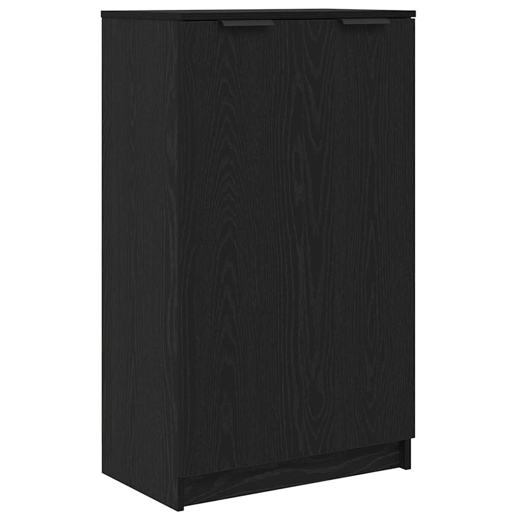 vidaXL Szafka na buty z półką z drzwiami Czarny Dąb 59 x 35 x 100 cm