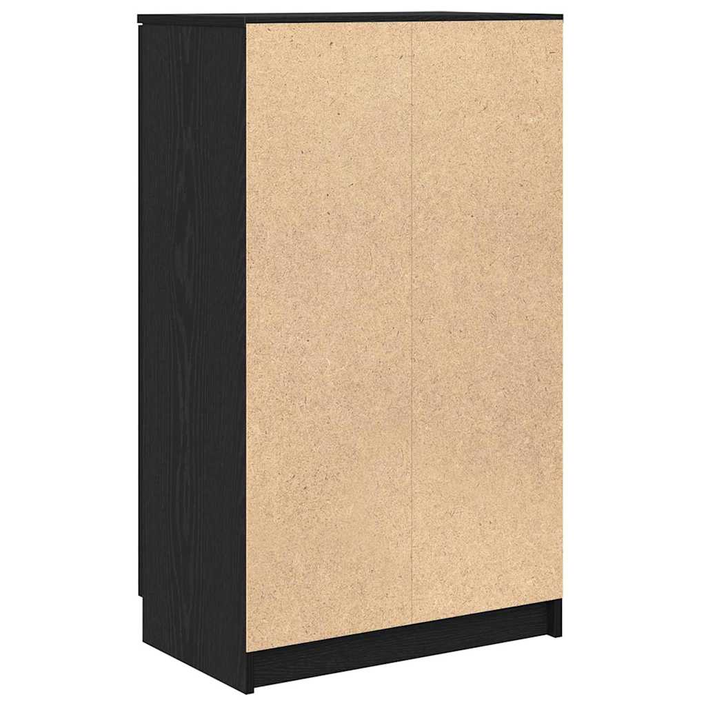 vidaXL Szafka na buty z półką z drzwiami Czarny Dąb 59 x 35 x 100 cm