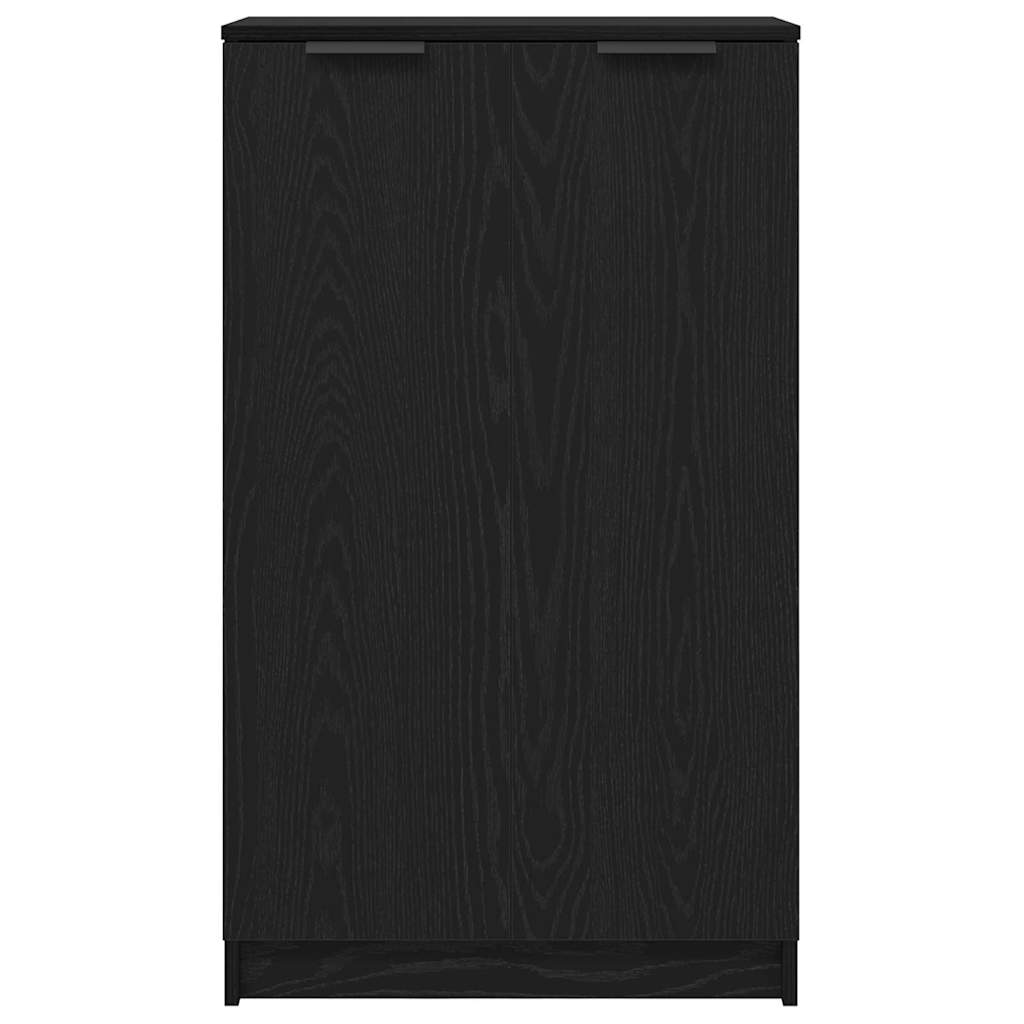 vidaXL Szafka na buty z półką z drzwiami Czarny Dąb 59 x 35 x 100 cm