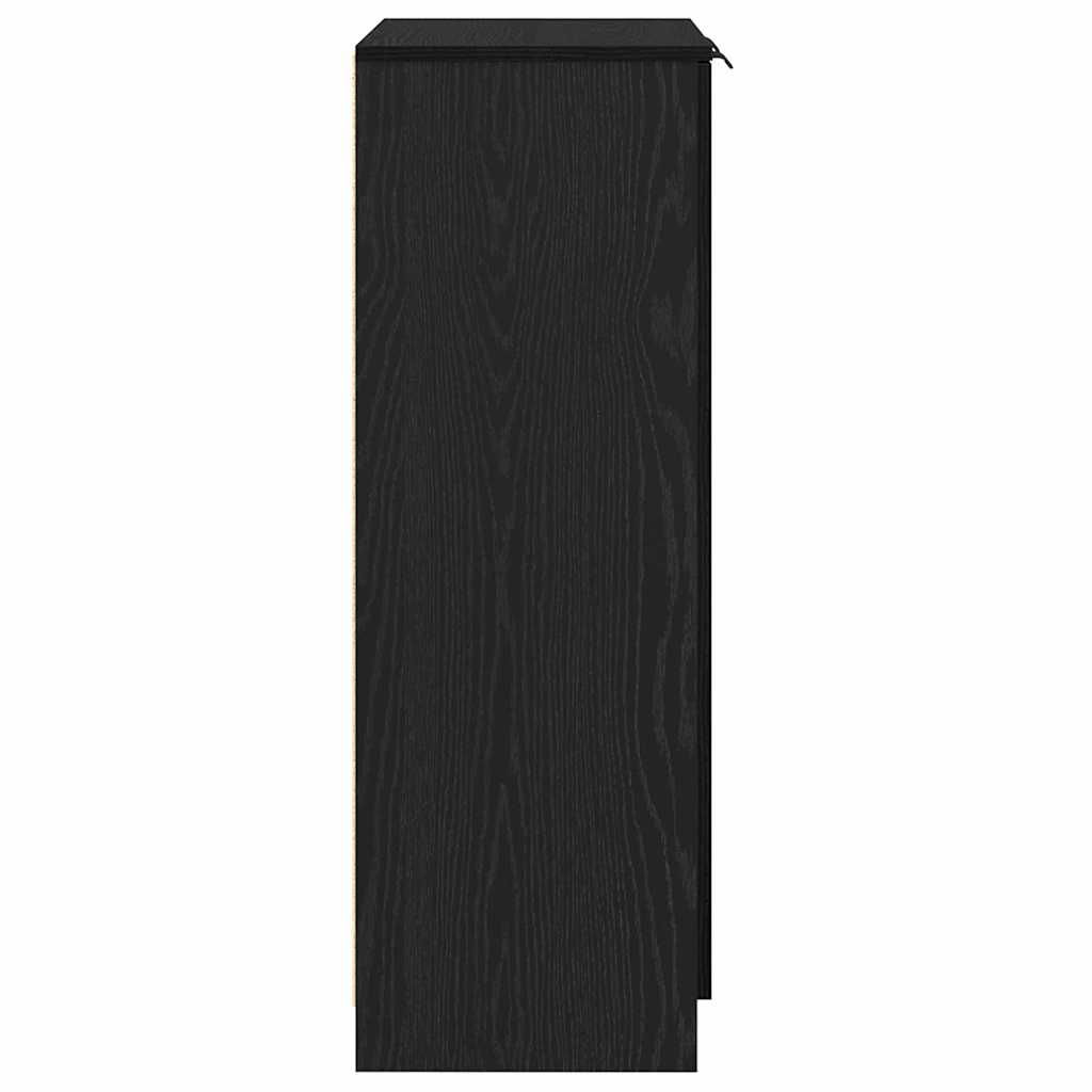 vidaXL Szafka na buty z półką z drzwiami Czarny Dąb 59 x 35 x 100 cm