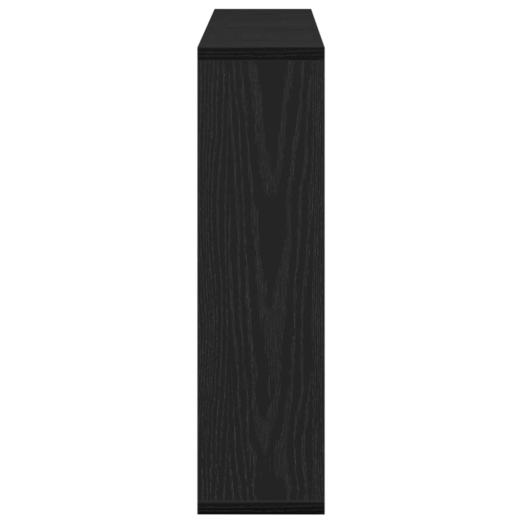 vidaXL Szafka z lustrem z półką Z lustrem Czarny Dąb 76 x 15 x 55 cm