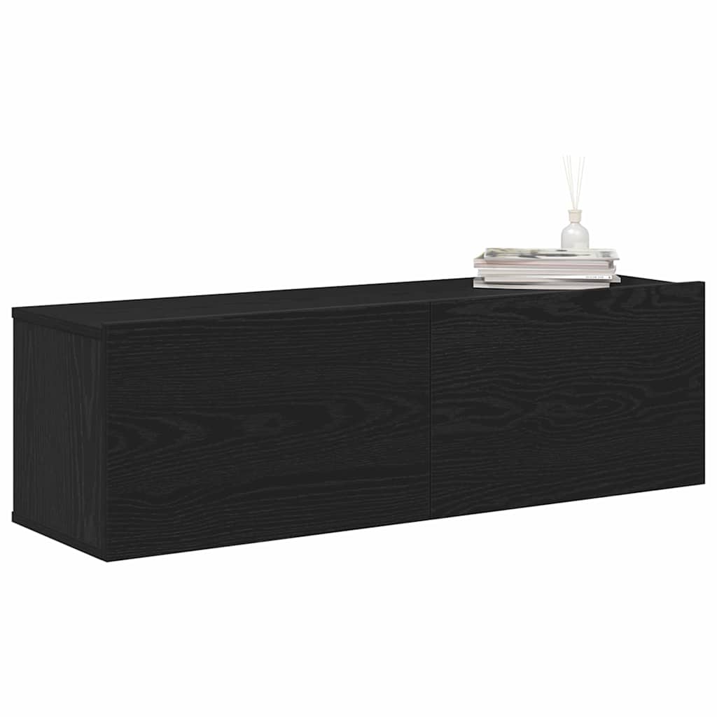 vidaXL Szafka pod telewizor 2 pcs Czarny 100 x 30 x 30 cm