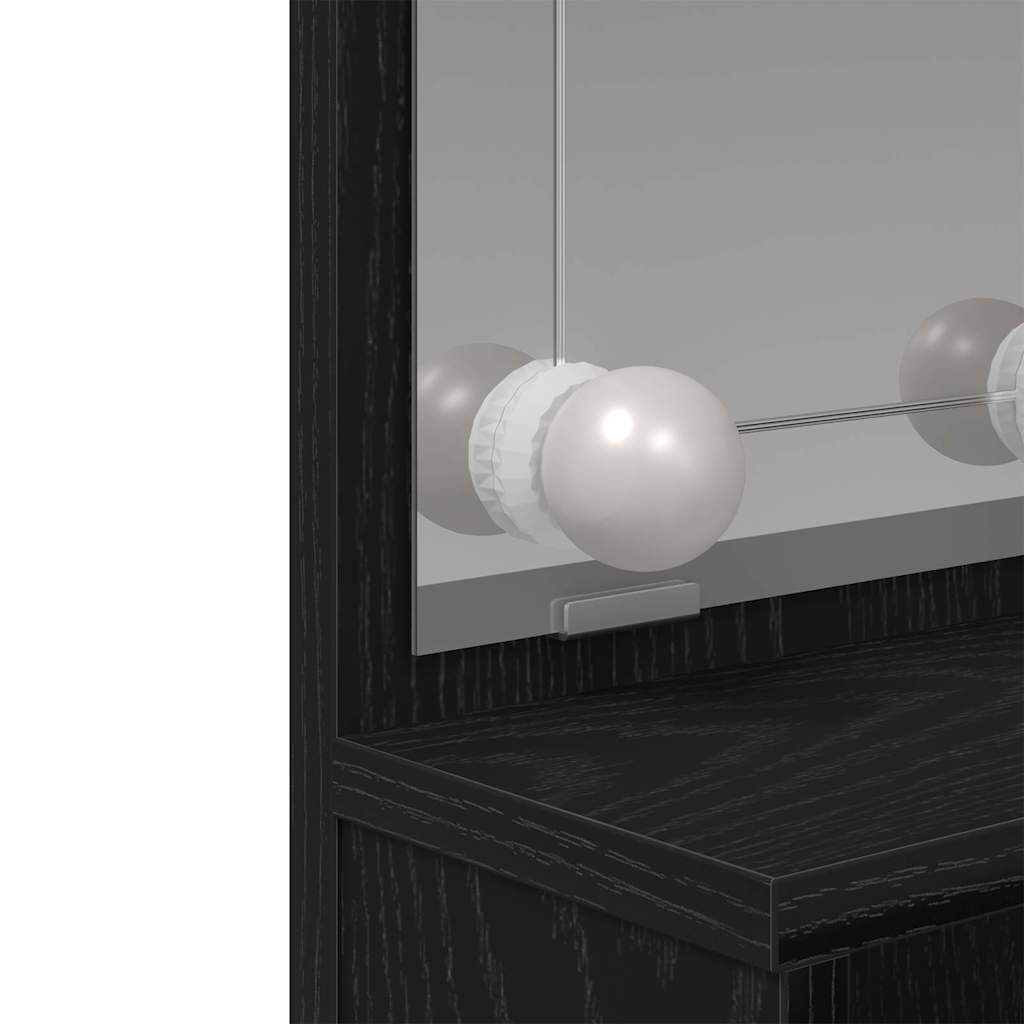 vidaXL Toaletka Czarny Dąb 86,5 x 35 x 136 cm Materiał drewnopochodny