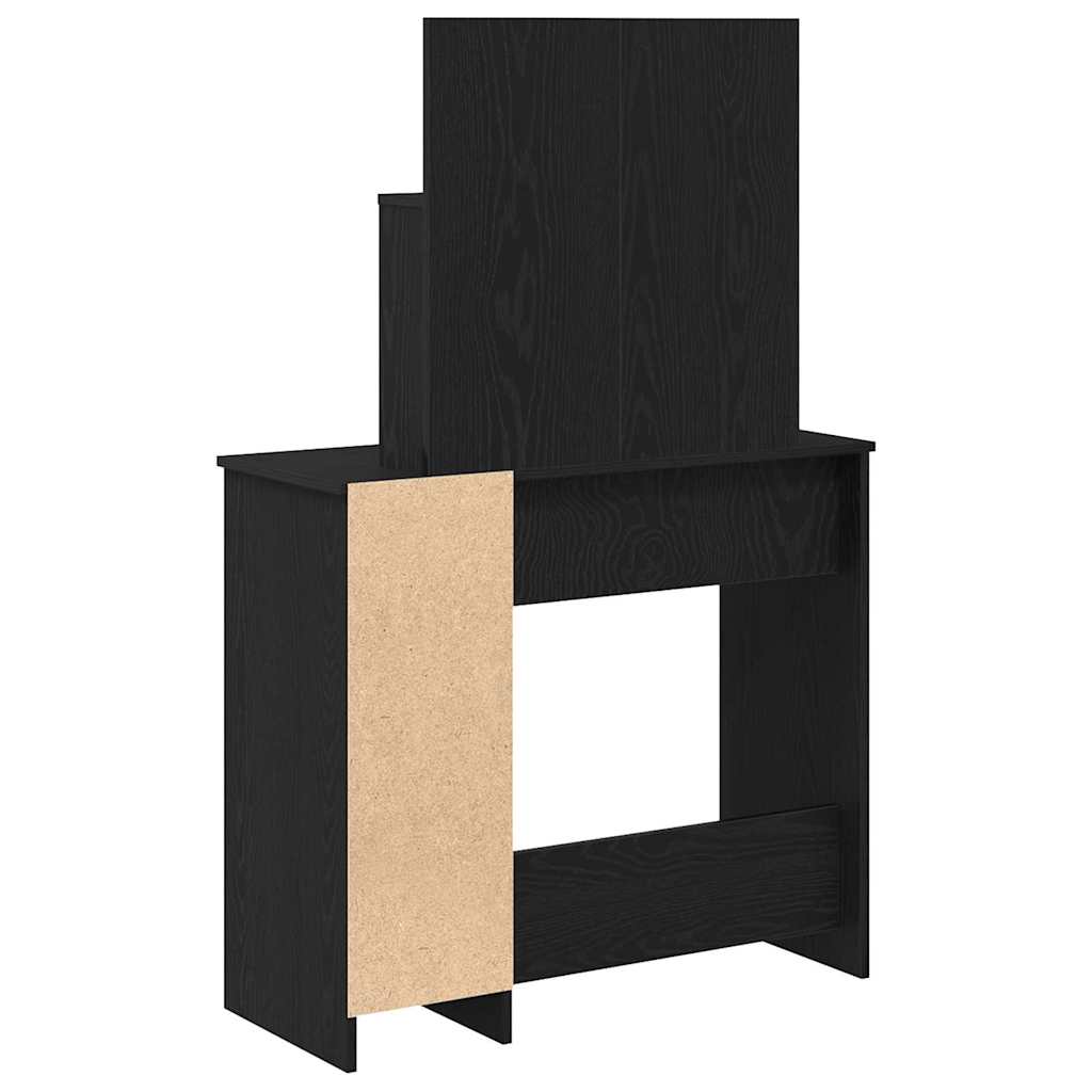 vidaXL Toaletka Czarny Dąb 86,5 x 35 x 136 cm Materiał drewnopochodny