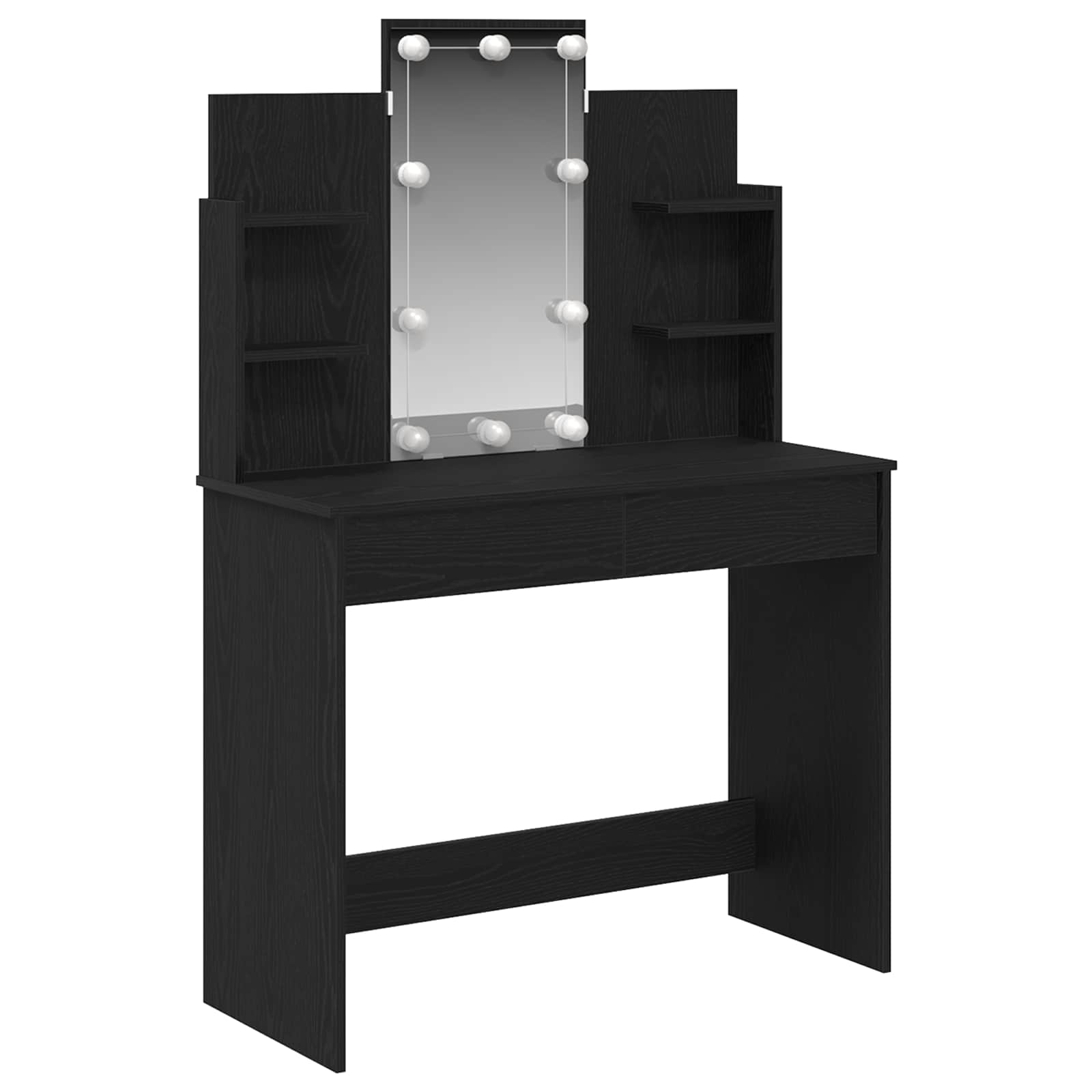 vidaXL Toaletka Czarny Dąb 96 x 39 x 142 cm Materiał drewnopochodny